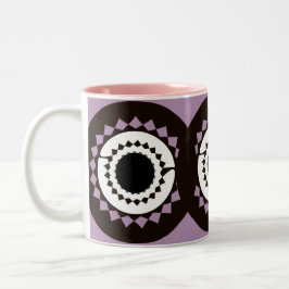 Bicolor Taza con Estampado de Mandala