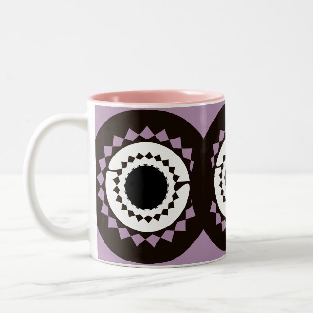 Bicolor Taza con Estampado de Mandala (Izquierda)