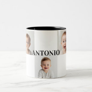 Bicolor Taza con foto de Little One – Agrega el nombre de