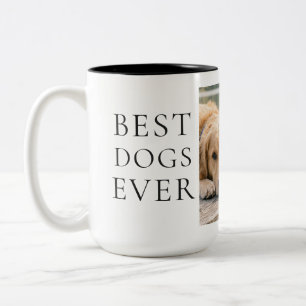 Bicolor Taza con foto de los mejores perros jamás