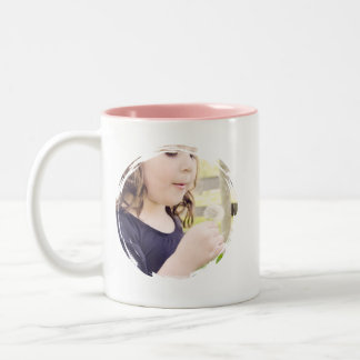 Bicolor Taza con foto - Rosa personalizada con ASL ILY
