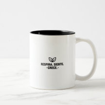 Taza con Frase Inspiradora "Respira, Siente, Cree"