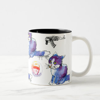 Bicolor Taza con garabatos de AK-47