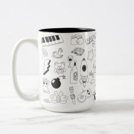 Bicolor Taza con imagen adorable