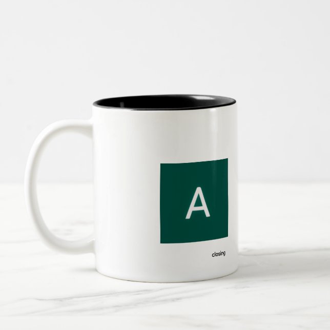 Bicolor taza con imagen y texto (Izquierda)