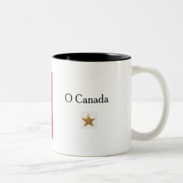 Bicolor Taza con la bandera canadiense y el título del him