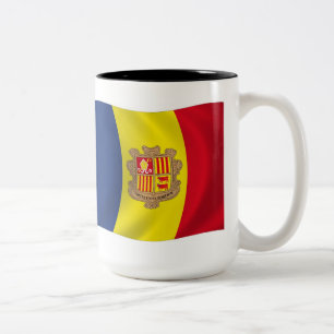 Bicolor Taza con la bandera de Andorra