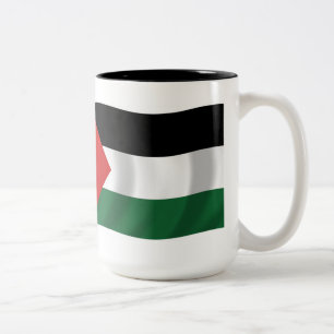 Bicolor Taza con la bandera de la Autoridad Palestina