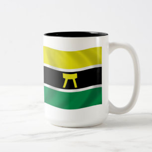 Bicolor Taza con la bandera del pueblo Ashanti