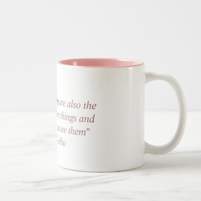 Bicolor Taza con la cita de Paulo Coelho (Derecha)