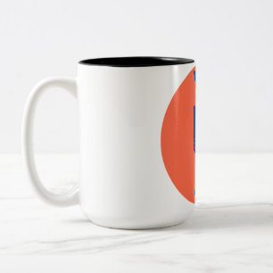 Bicolor taza con logotipo