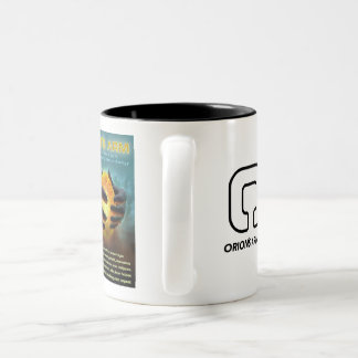 Bicolor Taza con logotipo básico de OA y gráfico