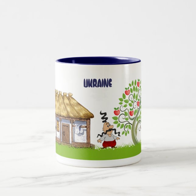 Bicolor Taza con los cossacks ucranianos (Centro)