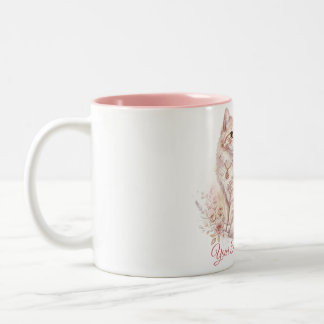 Bicolor Taza con nombre de gato personalizado 