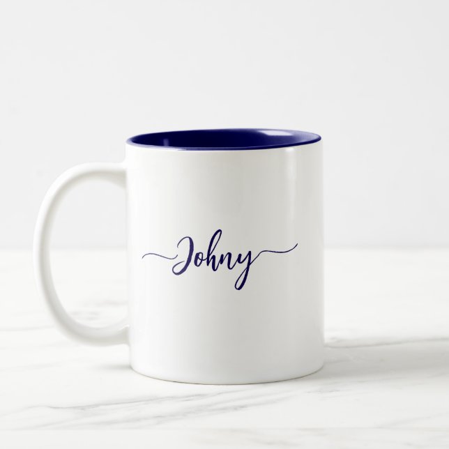 Bicolor Taza con nombre personalizado (Izquierda)