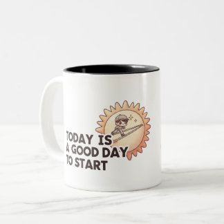 Bicolor Taza Con Nombre Personalizado Hoy Es Un Buen Día P
