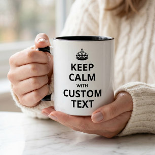 Bicolor Taza con plantilla de cita personalizada 'Mantén l