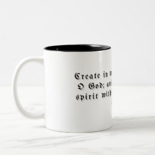 Bicolor Taza con regalo Salmo 51:10