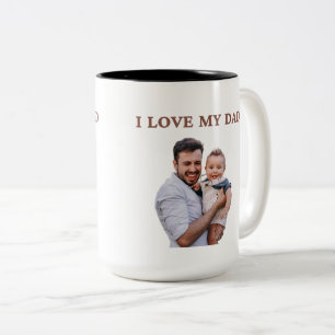 Bicolor Taza con rostro de familia linda personalizada con