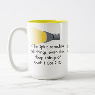 Bicolor Taza con versículos de la Biblia