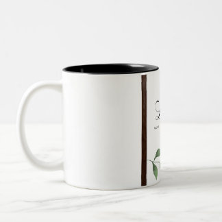 Bicolor taza con verso