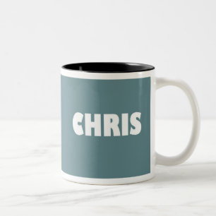 Bicolor taza conocida Azul-gris de Chris
