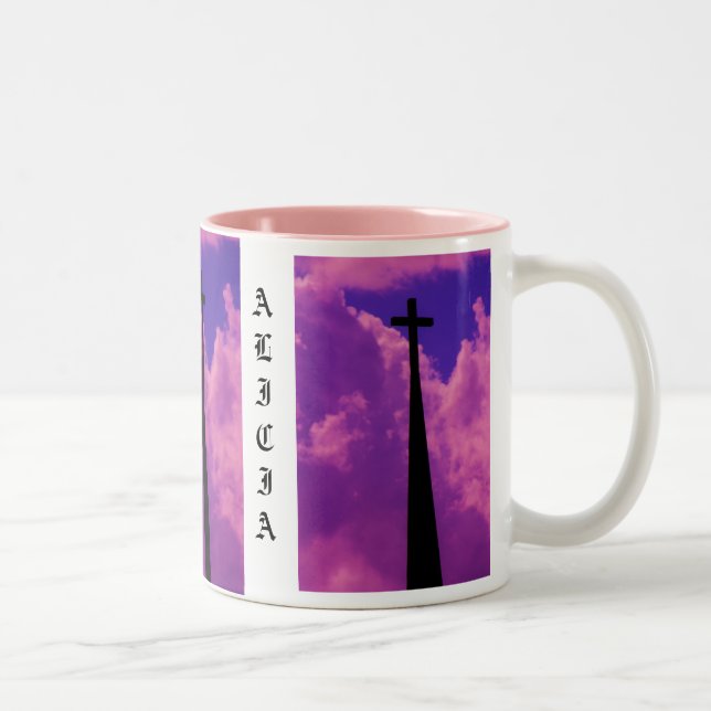 Bicolor Taza CONOCIDA CRUZADA (Derecha)