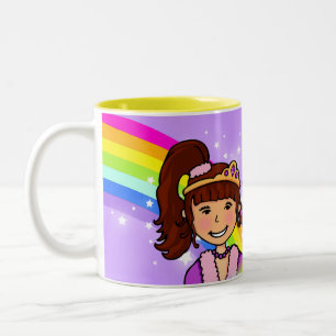 Bicolor Taza conocida de la púrpura del arco iris de los