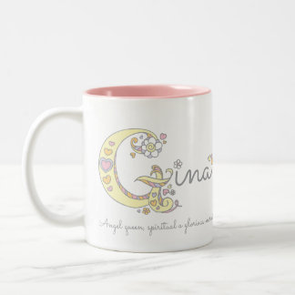 Bicolor Taza conocida del monograma del significado de G