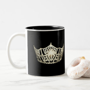 Bicolor Taza Corona de Concurso al Estilo de Miss América