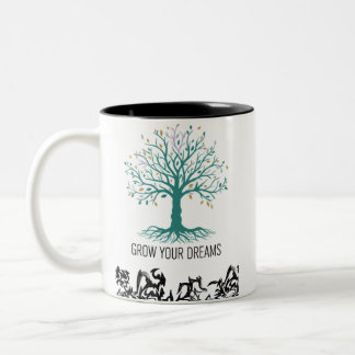 Bicolor Taza Crece Tus Sueños – Sigue tus Sueños Inspiraci