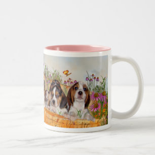 Bicolor Taza creciente de los perritos