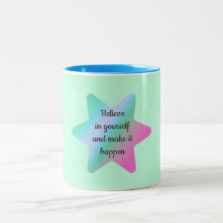 Bicolor Taza Cree En Ti Mismo Y Haz Que Suceda
