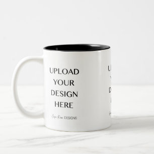 Bicolor Taza Cuadrada con Diseño Personalizado