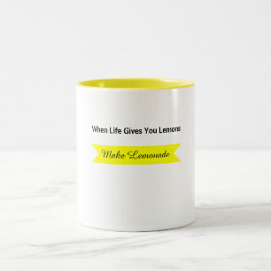Bicolor Taza - Cuando la Vida te Da Limones Haz Limonada