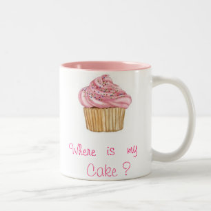 Bicolor Taza Cupcake Rosado