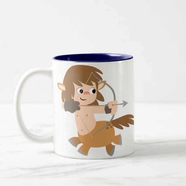 Bicolor Taza Cute Cartoon Centauro Sagitario (Izquierda)