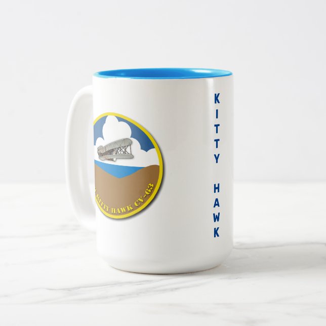 BICOLOR TAZA CV-63 USS KITTY HAWK (Anverso izquierdo)