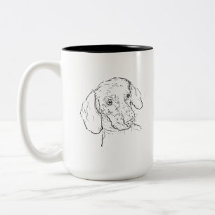 Bicolor Taza Dachshund – Café Perro Salchicha, Perro Wiene