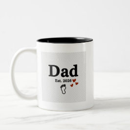 Bicolor Taza Dad Est. 2026 | Regalo para nuevo padre | Hue