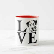 Taza dálmata del amor