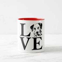 Bicolor Taza dálmata del amor