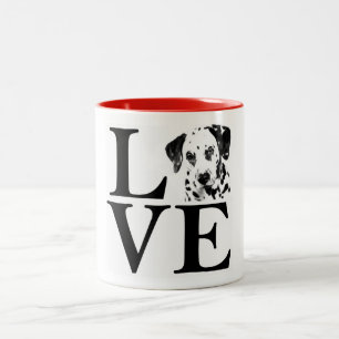 Bicolor Taza dálmata del amor