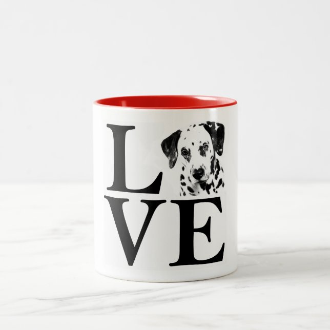 Bicolor Taza dálmata del amor (Centro)