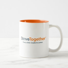 Bicolor Taza de 11oz - Interior Naranja
