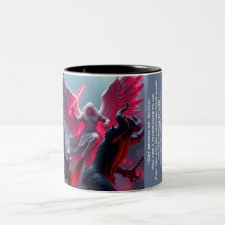 Bicolor Taza de 2 tonos de San Miguel Arcángel Vence a Sat