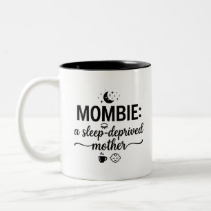 Bicolor Taza de 2 tonos Mombie Morning Fuel