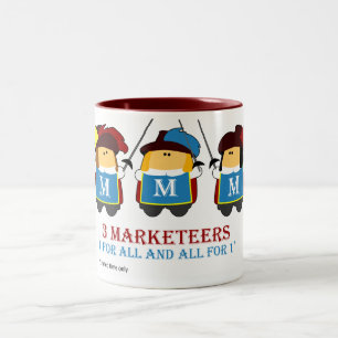 Bicolor Taza de 3 Marketeers