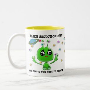 Bicolor Taza de Abducción Alien para Quienes Quieren Creer