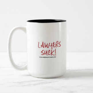 Bicolor Taza de Abogados Apestan